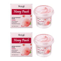 Honey Peach Softer Skin Body Scrub Gentle Exfoliating Cleanser Brightening Deep Cleaning Moisturizing Shiny Smooth Body Scrub Oasis Select 2 x 100g boxed