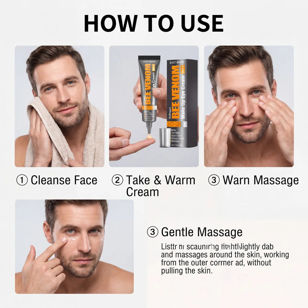 Men's Firming Eye Cream Collagen Eye Cream Dark Circles Fine Lines Hydrating Firming Under Eye Care Eye Bags Puffiness Gentle Oasis Select