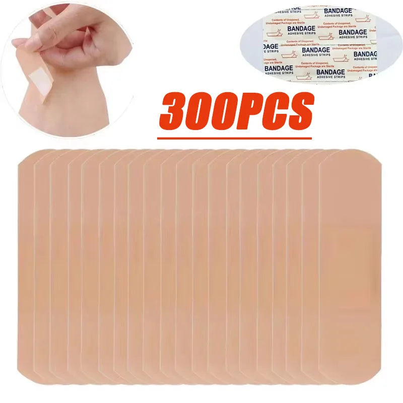 50/300PCS Band-Aids Waterproof Breathable Cushion Adhesive Plaster Wound Hemostasis Sticker Band First Aid Bandage Medical Gauze Oasis Select 300PCS