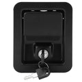 141*109mm Generator Panel Lock with Keys 4-Corner Mounting Square Panel Lock Black Stainless Steel Silent Unit Lock Oasis Select Black