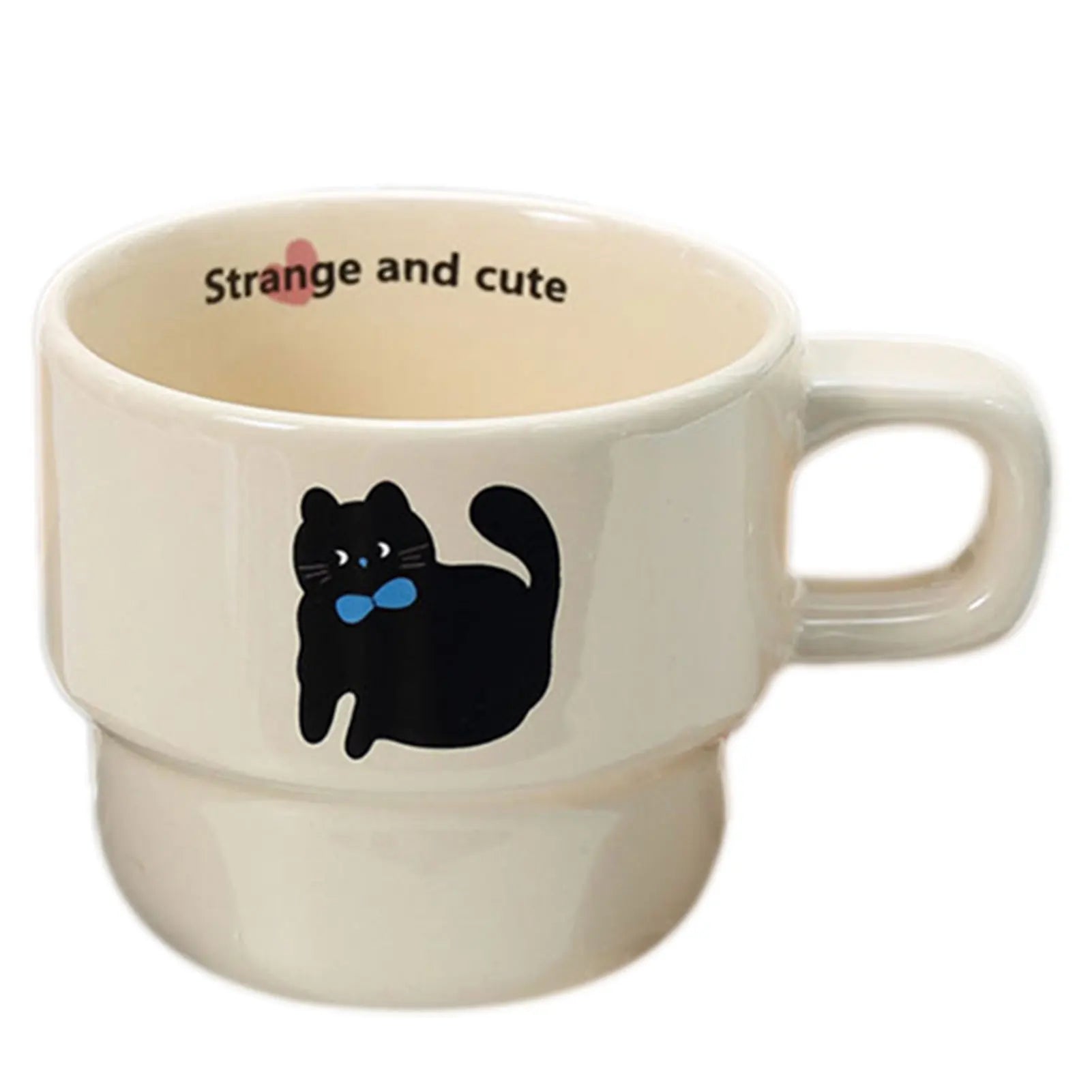Japanese Stackable Cute Cat Ceramic Coffee Mug | Cartoon Cup