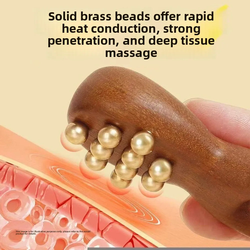 Wooden Brass Facial Massager – Face Lifting & Skin Tool