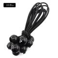 10 Pcs High Quality Black Bungee Ball Cord Rope Multipurpose Durable Tarpaulin Fixing Tool 10-30CM Canopy Bungee Cords Oasis Select Black-20cm