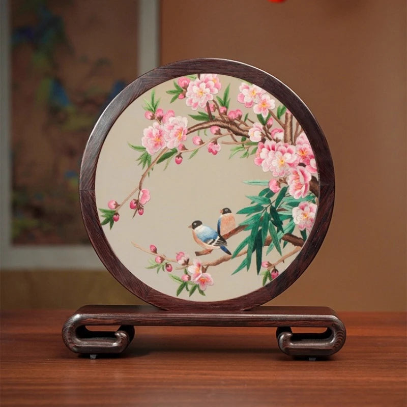 Handmade Double-sided Embroidery of Ornaments Chinese Characteristics Shu Embroidery Intangible Cultural Heritage Gift Oasis Select A