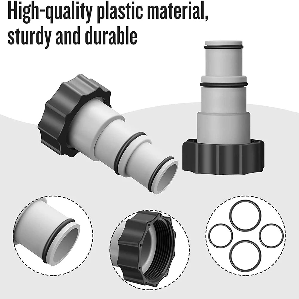 Plastic Hose Adapter Kits with Collar for Intex 4000 2500 2000 1500 ARU Threaded Connection Pumps Pool Parts Supplies Oasis Select