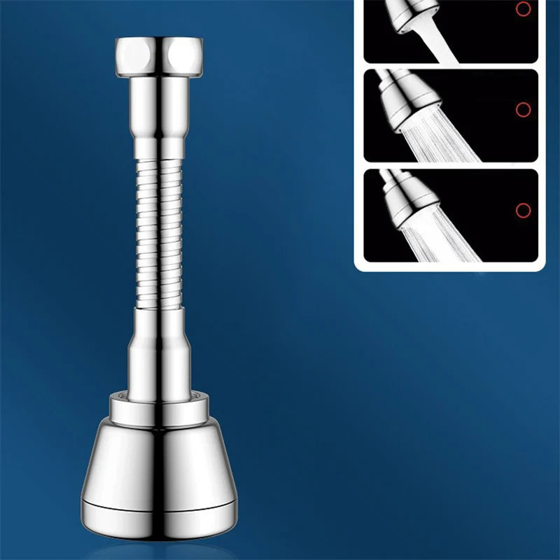3-Speed Rotatable Kitchen Faucet Extender & Anti-Splash Nozzle