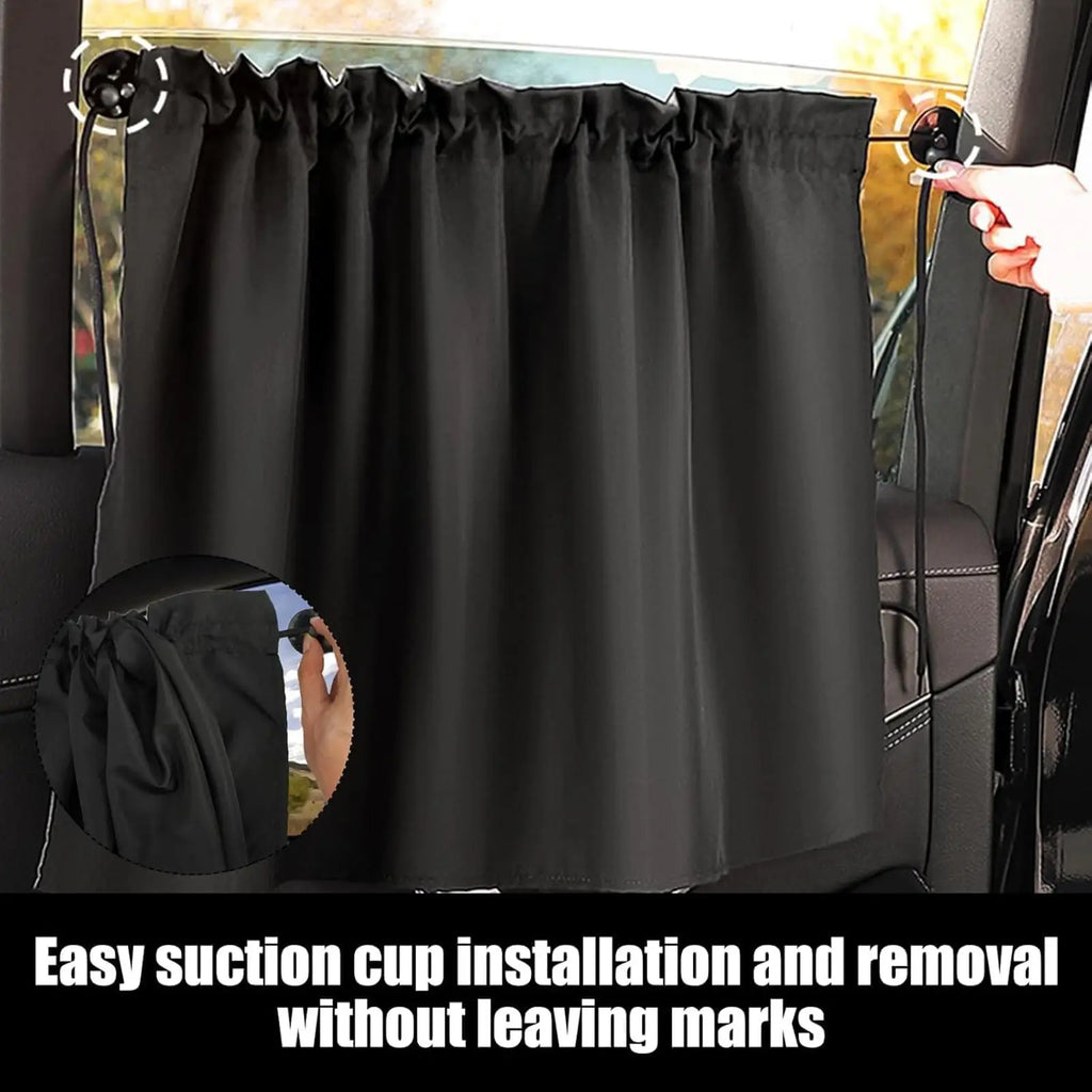 Car Privacy Curtain 1PC Suction cup blackout curtain Window Shade Privacy Travel Nap Night UV Reflection UV Block Sunshade Oasis Select