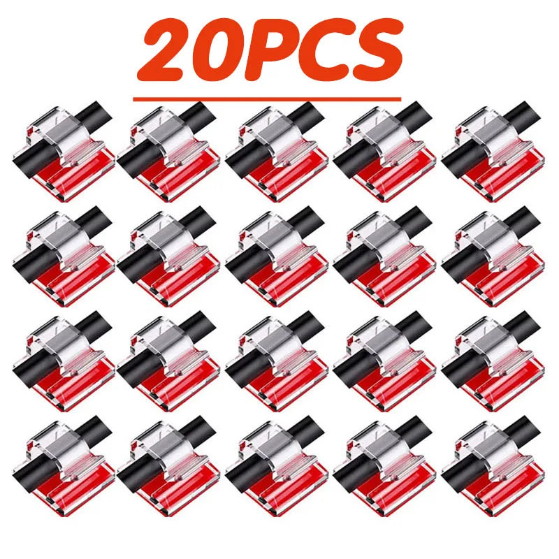 10/20/40pcs Cable Organizer Clips Cable Management Wire Manager Cord Holder Charging Data Line Bobbin Winder Wall Mounted Hook Oasis Select 20pcs-Transparent