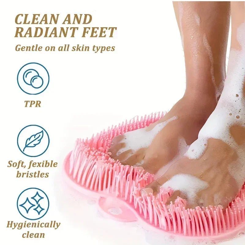1pcs Lazy Back Rub Artifact Wall Rub Mud Bath Brush Rub Artifact Back Dont Ask for Help Bath Towel Painless Rub Foot Pad Oasis Select