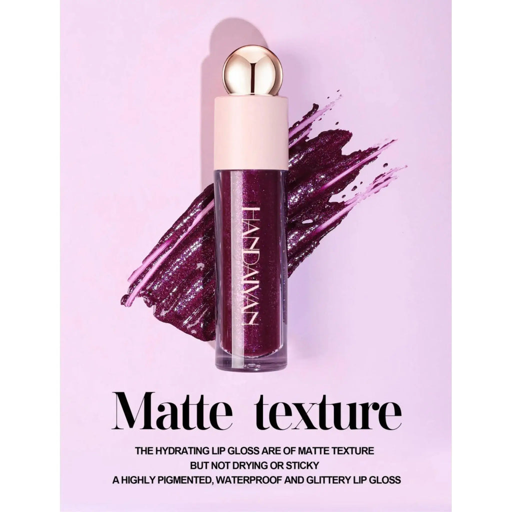Handaiyan Shimmer Lip Gloss – Matte, Waterproof & Hydrating