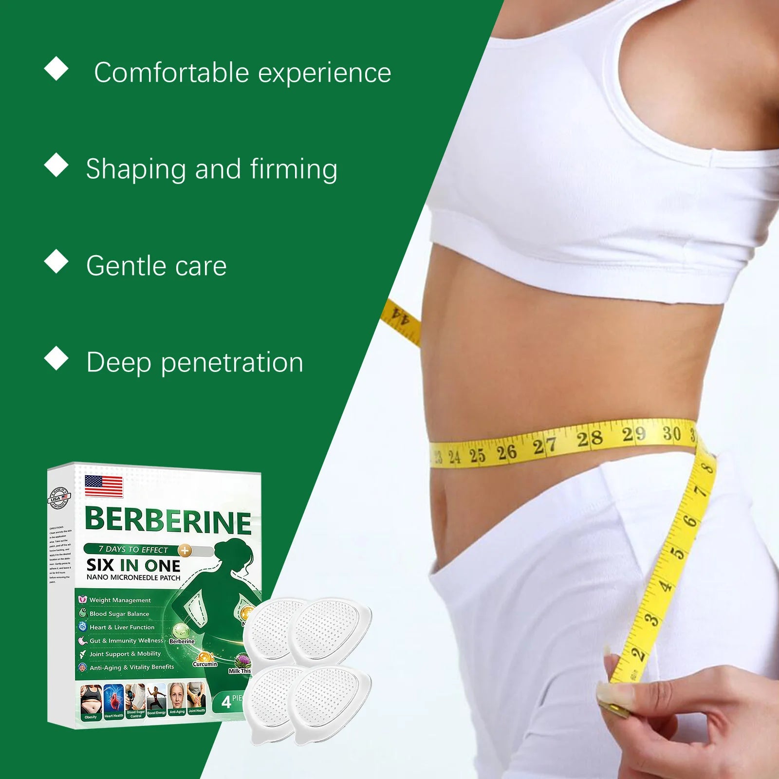 Body Care Patch Gentle ingredients protect body skin, showing contours, breathable, skin-friendly daily care patch Oasis Select