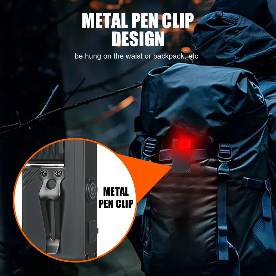 ZHIYU Mini EDC Flashlight 800LM LED COB USB-C Rechargeable