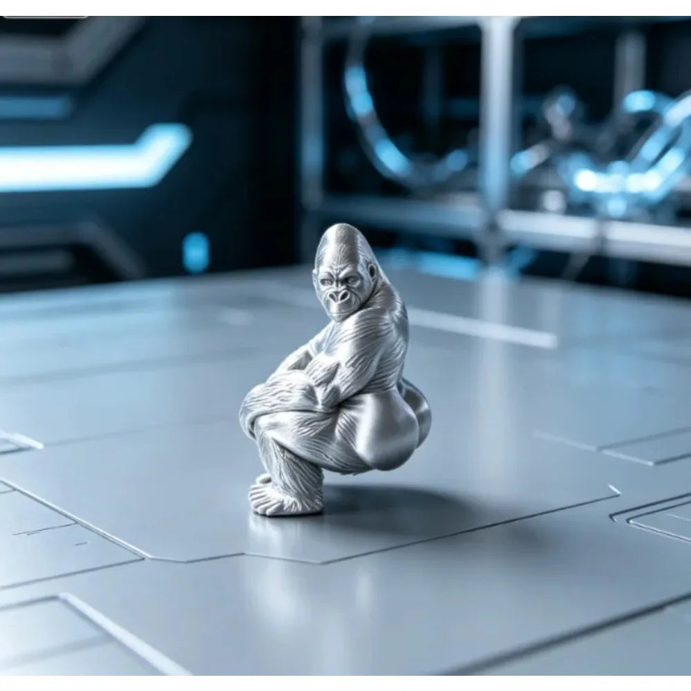 Humorous Gorilla Butt Figurine 3D Printed Miniature Interesting Dancing Gorilla Home Desktop Ornaments Decor Animal Statue Gifts Oasis Select