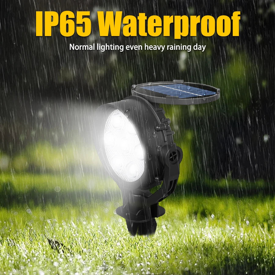 7LED Solar Lawn Light Outdoor IP65 Waterproof Spotlight Brightness Adjustable Lamp for Garden Backyard Driveway Patio Decor Lamp Oasis Select
