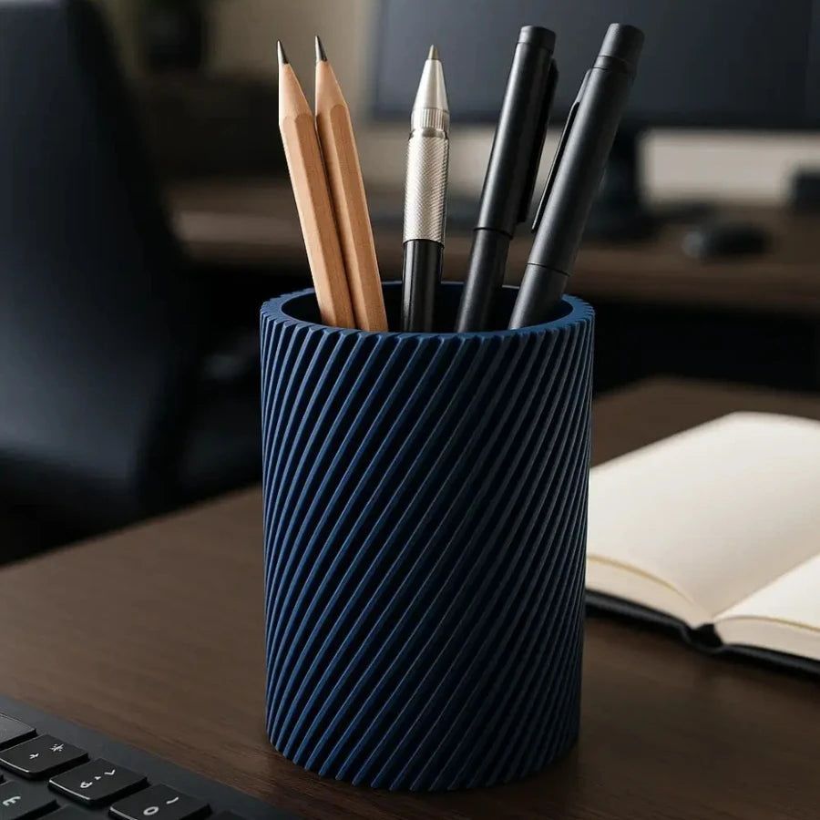 Geometric Pen Holder Minimalist Modern Desktop Storage Pen Holder 3D Printing Makeup Brush Storage Jar Desktop Decoration Oasis Select