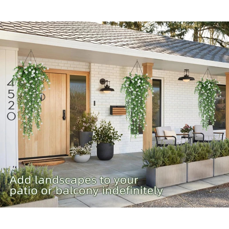 3PCS Artificial Eucalyptus Garland Faux Hanging Vine Realistic Greenery Boho Wedding Arch Patio Farmhouse Home Decor Plants Oasis Select
