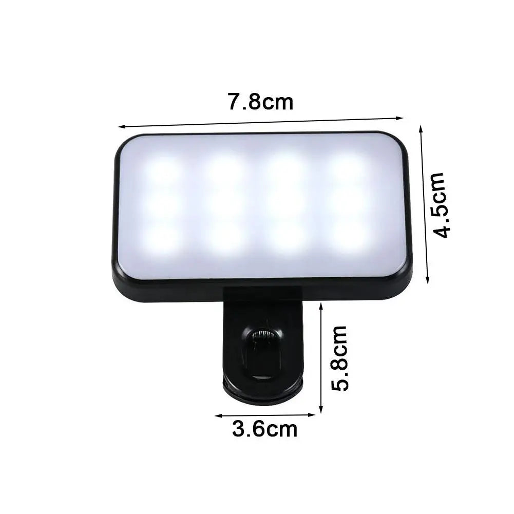 Pocket LED Selfie Light For IPhone IPad Mobile Phone Laptop Clip Flash Fill Video Photo Ringlight Photography Lamp Oasis Select