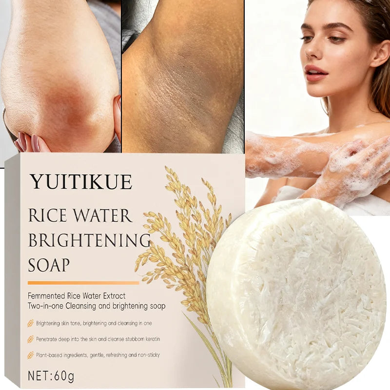 Rice Water Brightening Soap – Kojic Acid & Hyaluronic Acid 60g