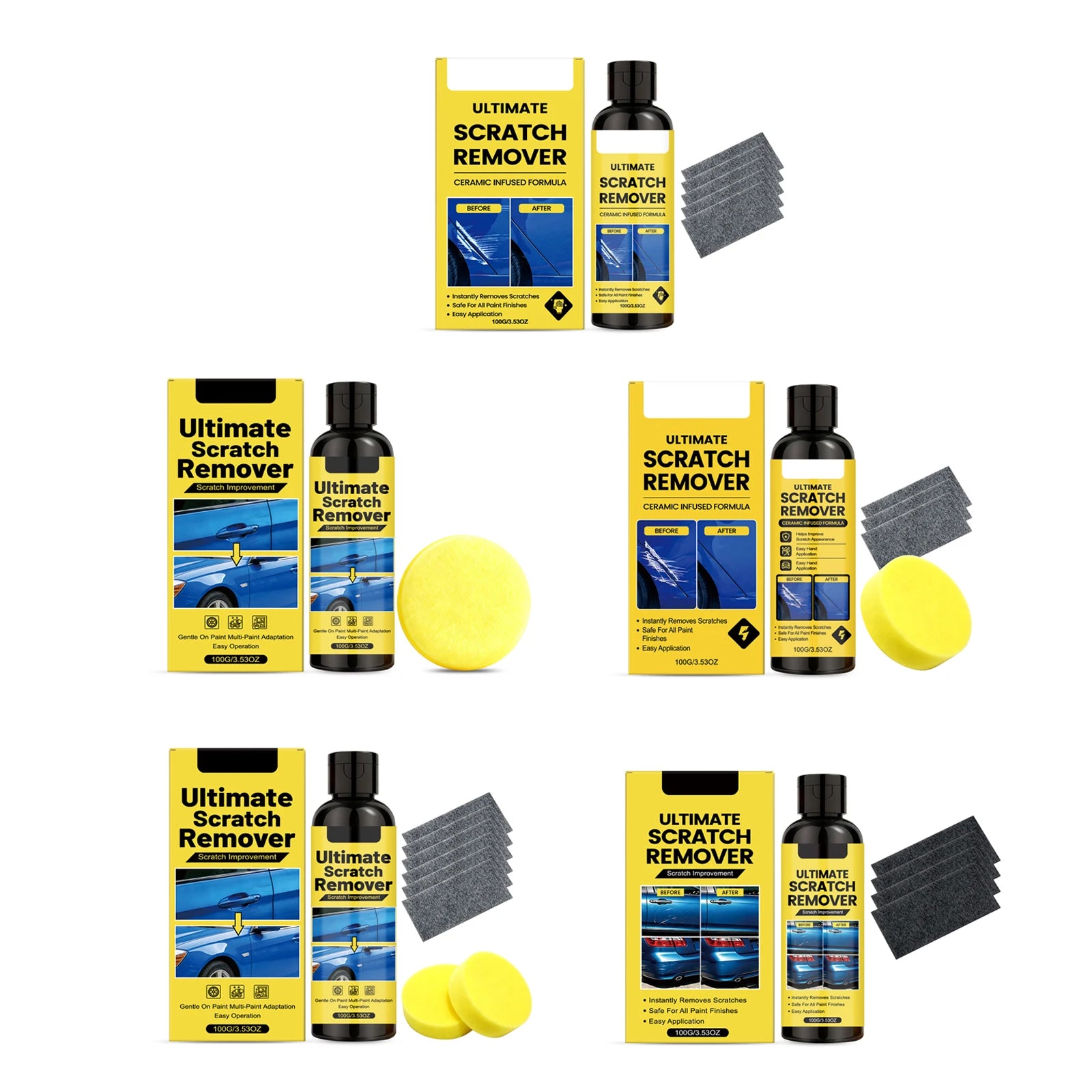 Car Scratch Remover Polish Kit – Swirl & Scuff Restorer Car Polish Kit Oasis Select