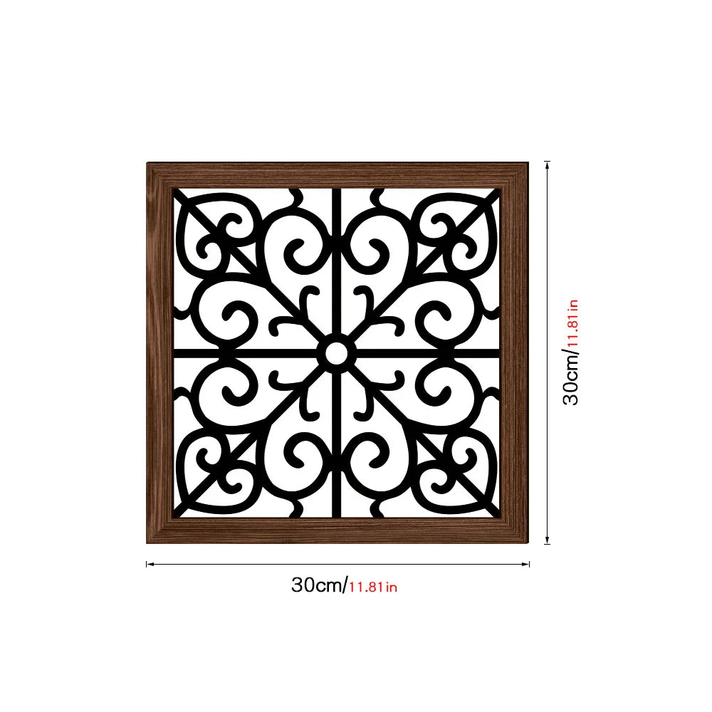 Wooden hollowed out UV printed wood grain home wall decoration can be pasted with living room and bedroom murals room decor Oasis Select MZ431-A 30cm x 30cm