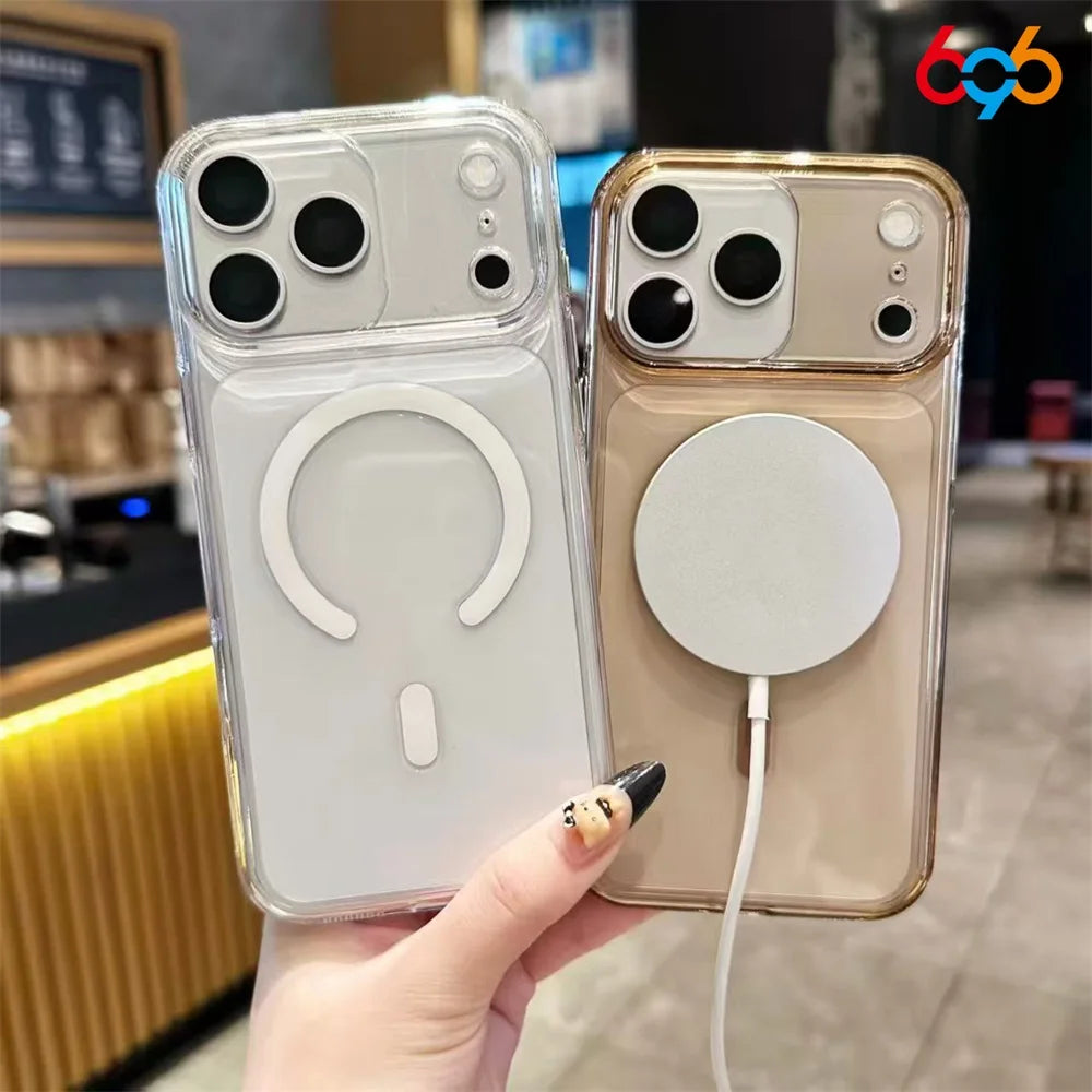 Anti-Fall Phones Case Magnetic Transparent Protective Case For IPhone 17Air 17Promax 16 Plus 15 14pro 13 Wear-resistant Shell Oasis Select