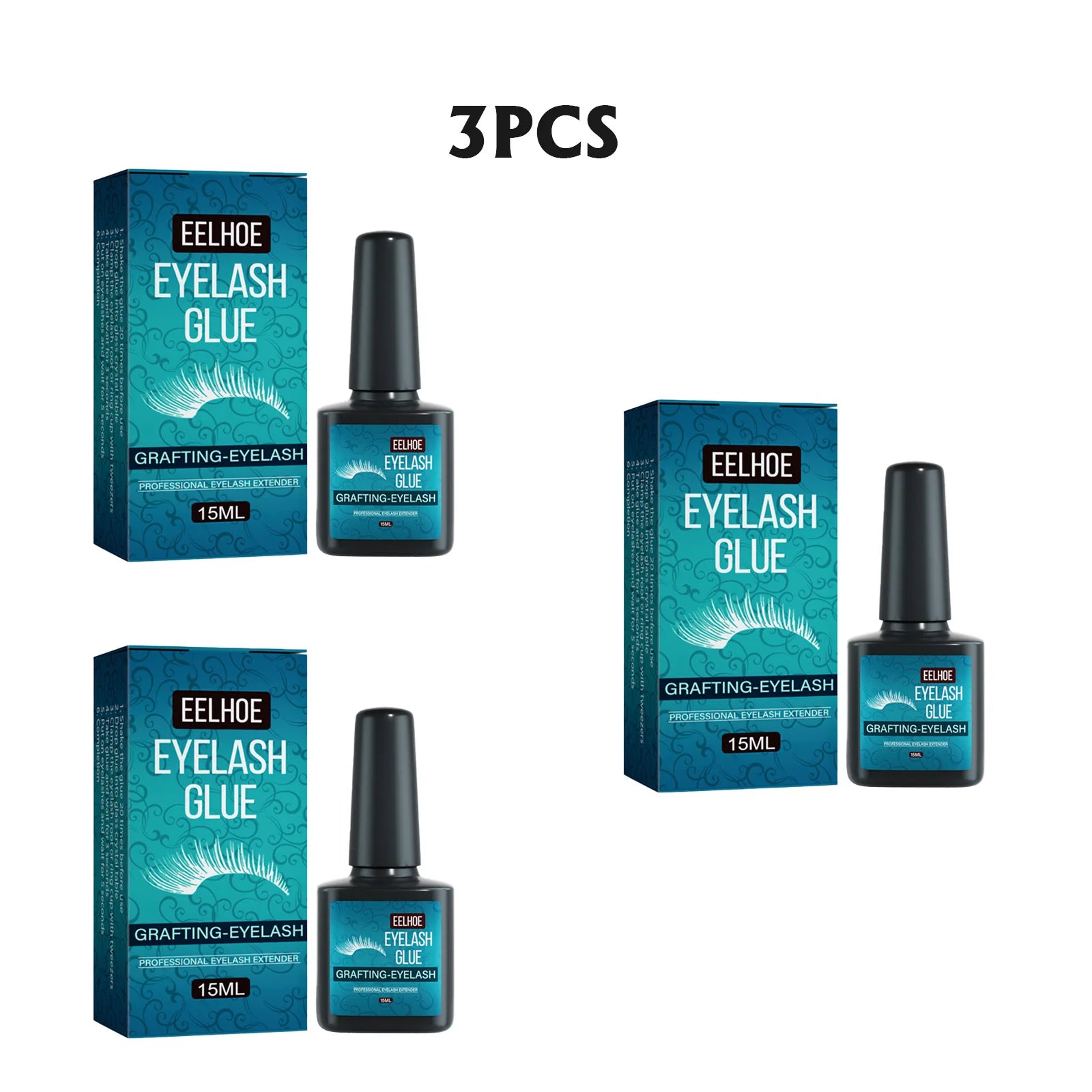 EELHOE Eyelash Glue – Quick Dry, Low Irritation Lash Adhesive Eyelash Adhesive Oasis Select 3pcs