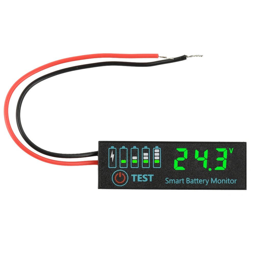 DC 7-55V Battery Charge Indicator Digital Voltmeter Voltage Tester Electric Vehicles Lithium Battery Capacity Power Indicators Oasis Select Green light 1