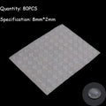 50/64/80/100PCS Silicone Furniture Door Bumper Cushions Transparent Buffer Pads Anti-slip Self-adhesive Collision Cushion Oasis Select 8X2mmX80PCS