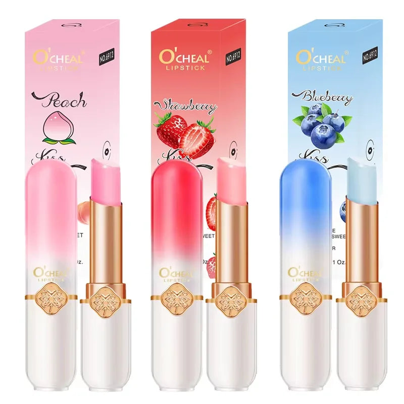 O'CHEAL Color-Changing Fruit Lip Balm – Moisturizing & Waterproof