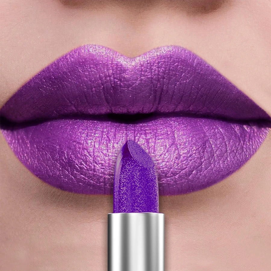 KAFURUX 21-Color Glitter Metallic Lipstick | Pearlescent Lip Tint