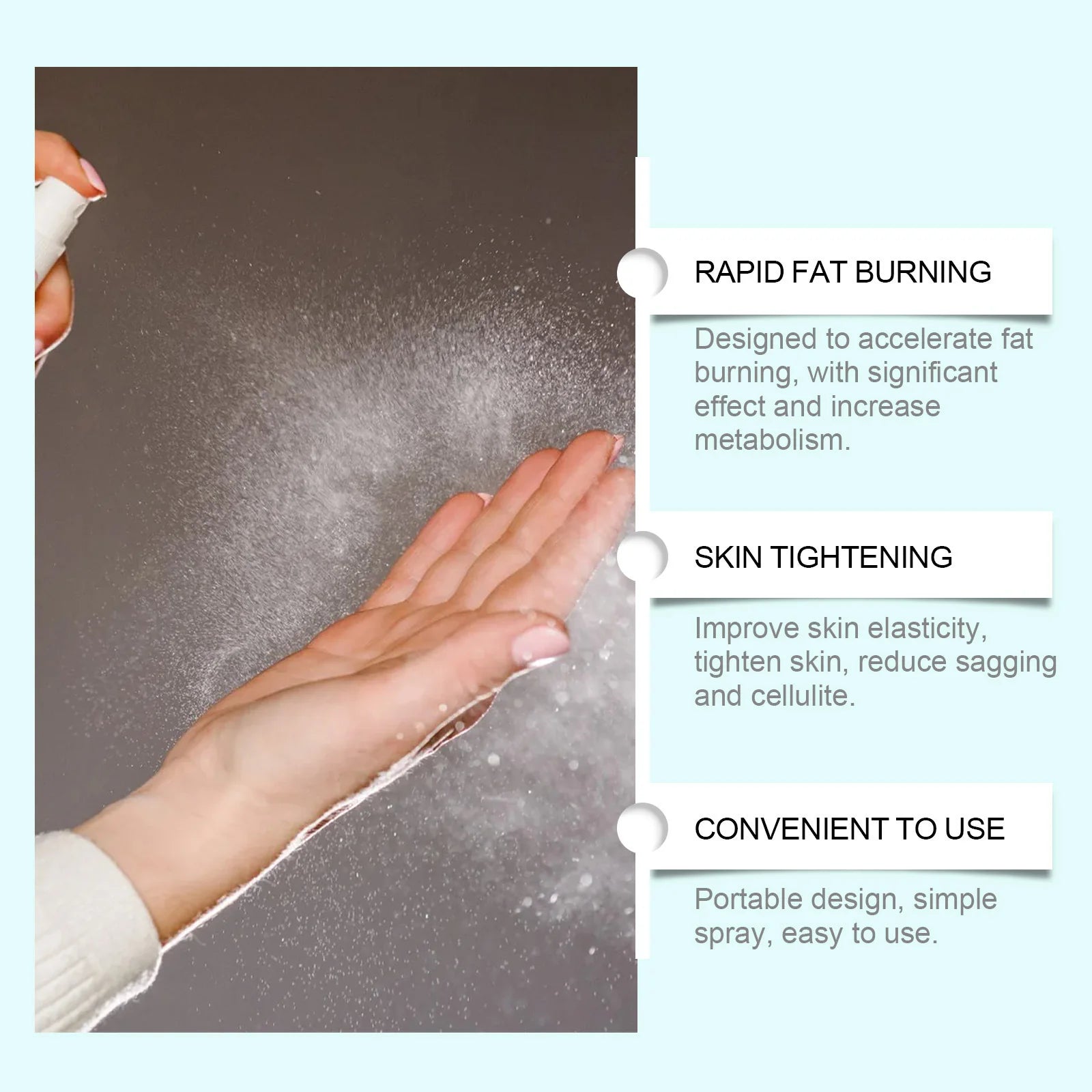 Sli-M-Ming Spray Fat Burner Accelerator Shaping Anti-Cellulite Firming Skin Repairing Tightening Health Care Lose We-Ight Spray Oasis Select