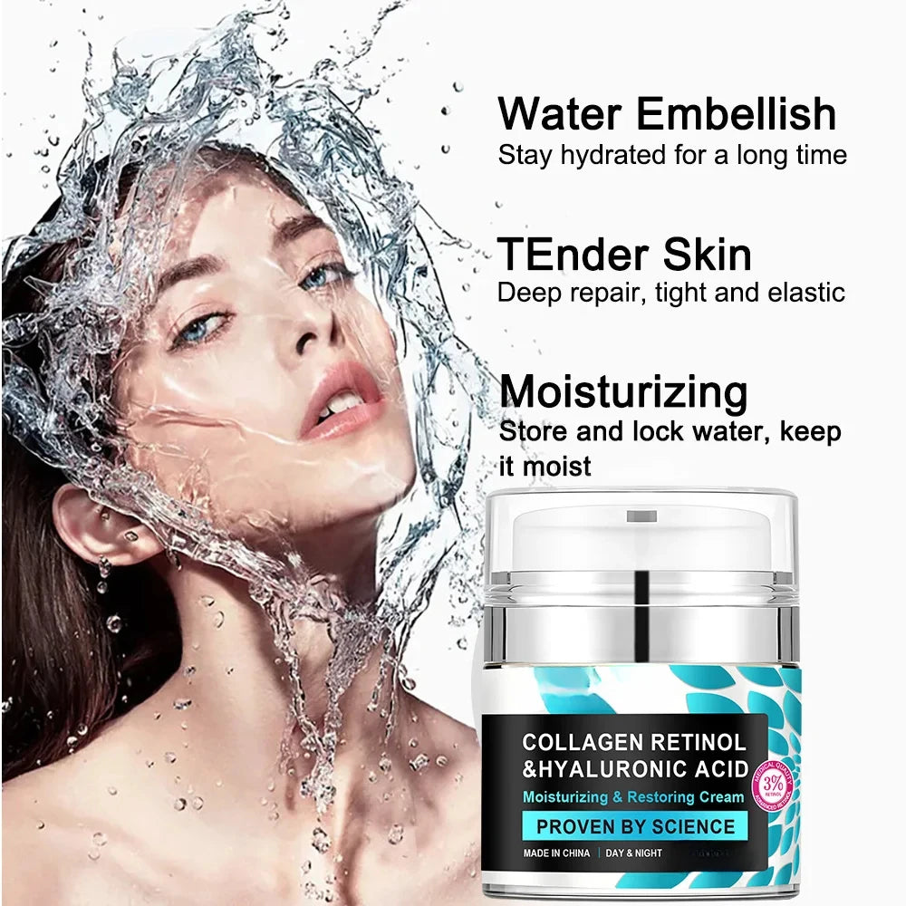 Hyaluronic Acid Retinol Face Cream – Firming & Brightening 60g