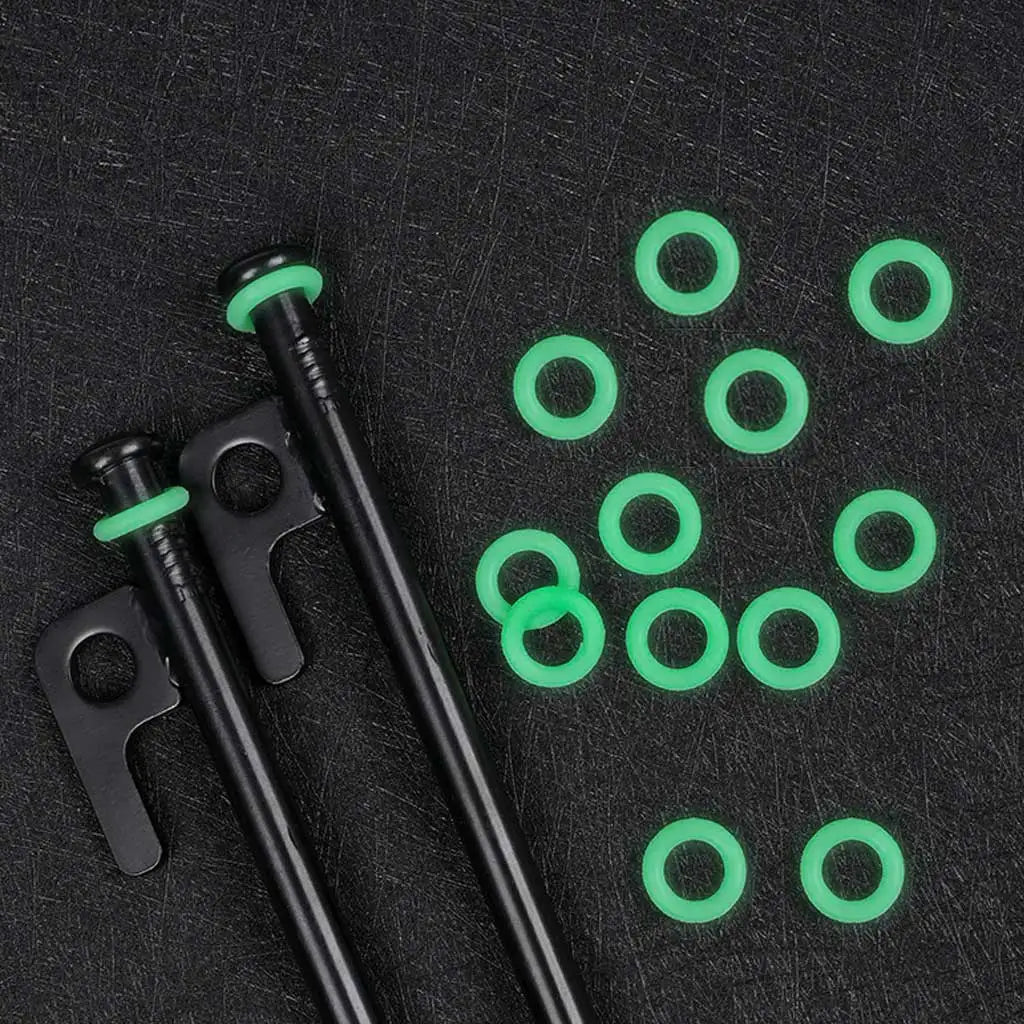 30/50/100Pcs O-Shaped Glowing Tent Ground Stake Markers Ground Peg Reflective Light Rings for Guy Lines Night Safety Accessories Oasis Select
