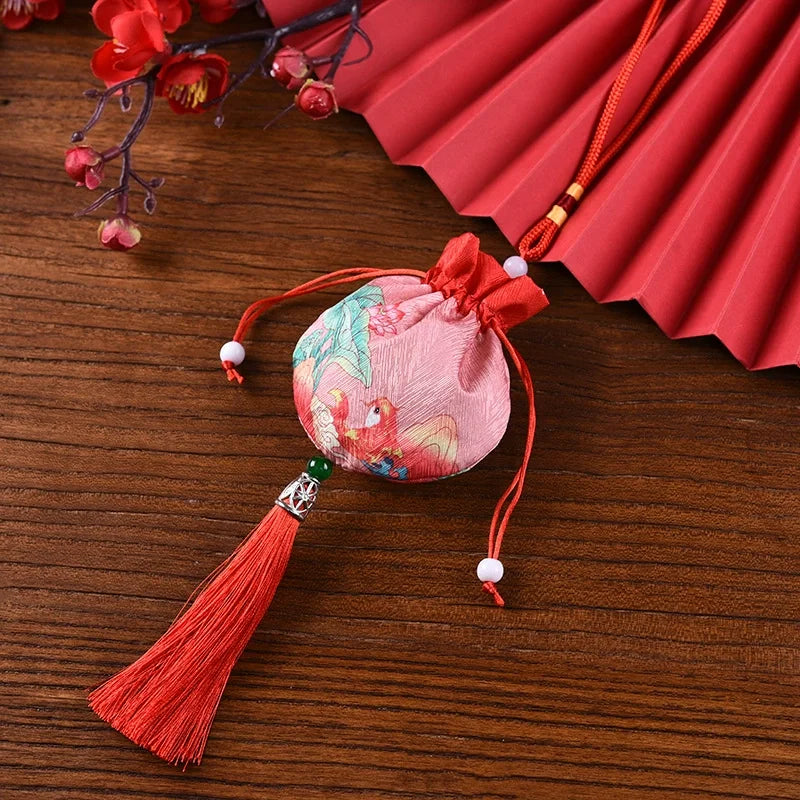 2025 New Year Retro Brocade Sachet Bag Chinese Pouch Pendant Carrying Ancient Style Small Salon Lucky Bags Empty Bags Oasis Select
