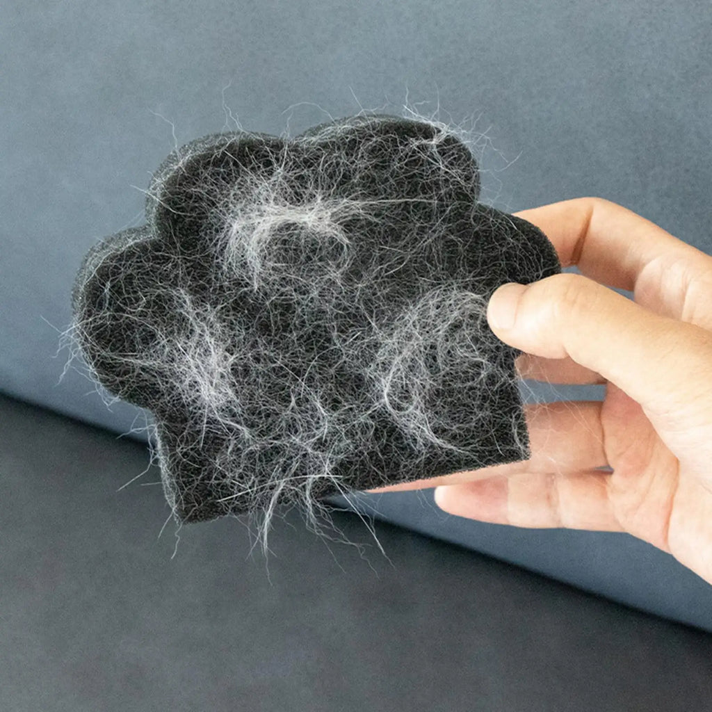 Washer Lint Catcher Pet Hair Catcher Cat Paw Shape Fabric Shaver Sponge Drain Prevention for Car Interior Bedding Couch Rug Oasis Select