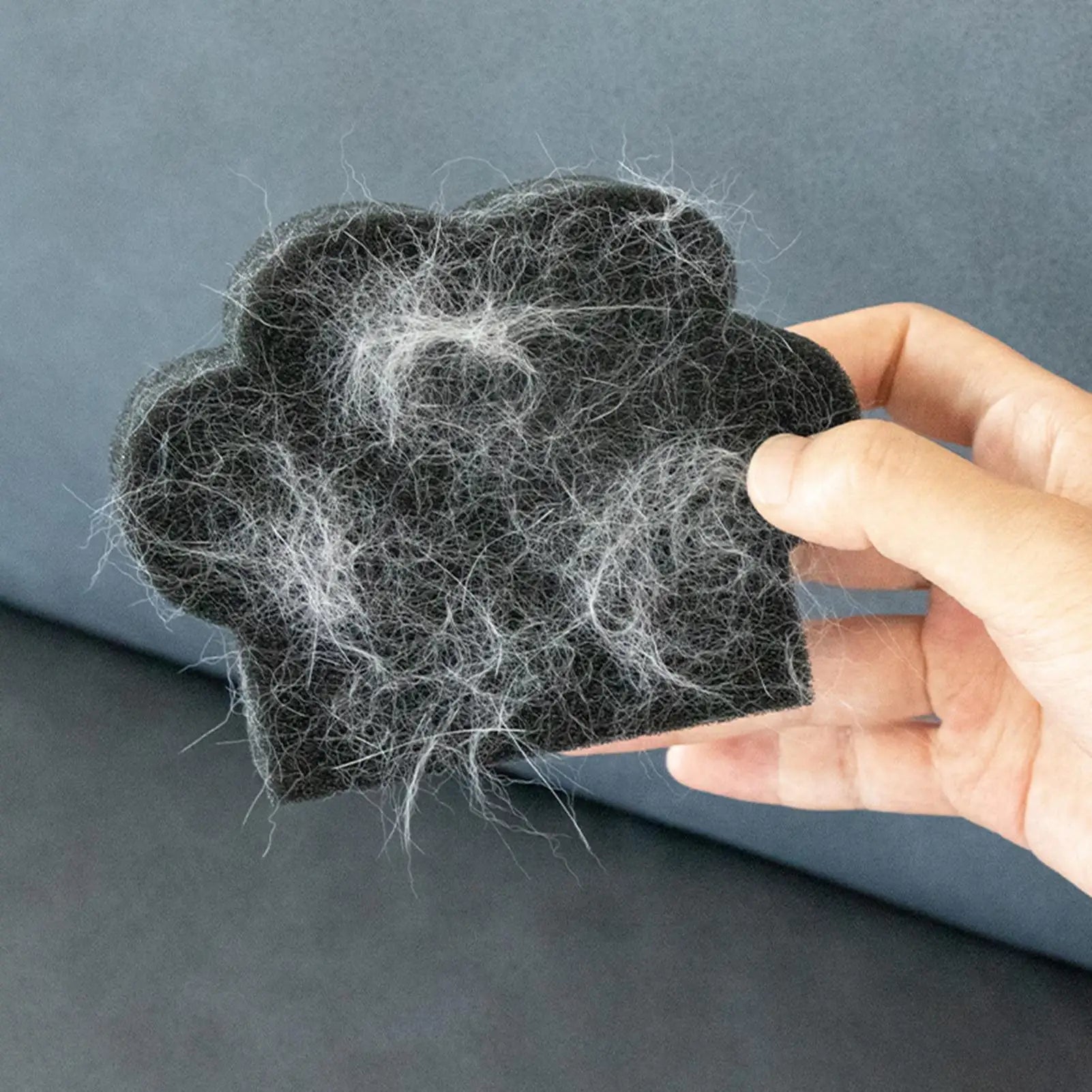 Washer Lint Catcher Pet Hair Catcher Cat Paw Shape Fabric Shaver Sponge Drain Prevention for Car Interior Bedding Couch Rug Oasis Select