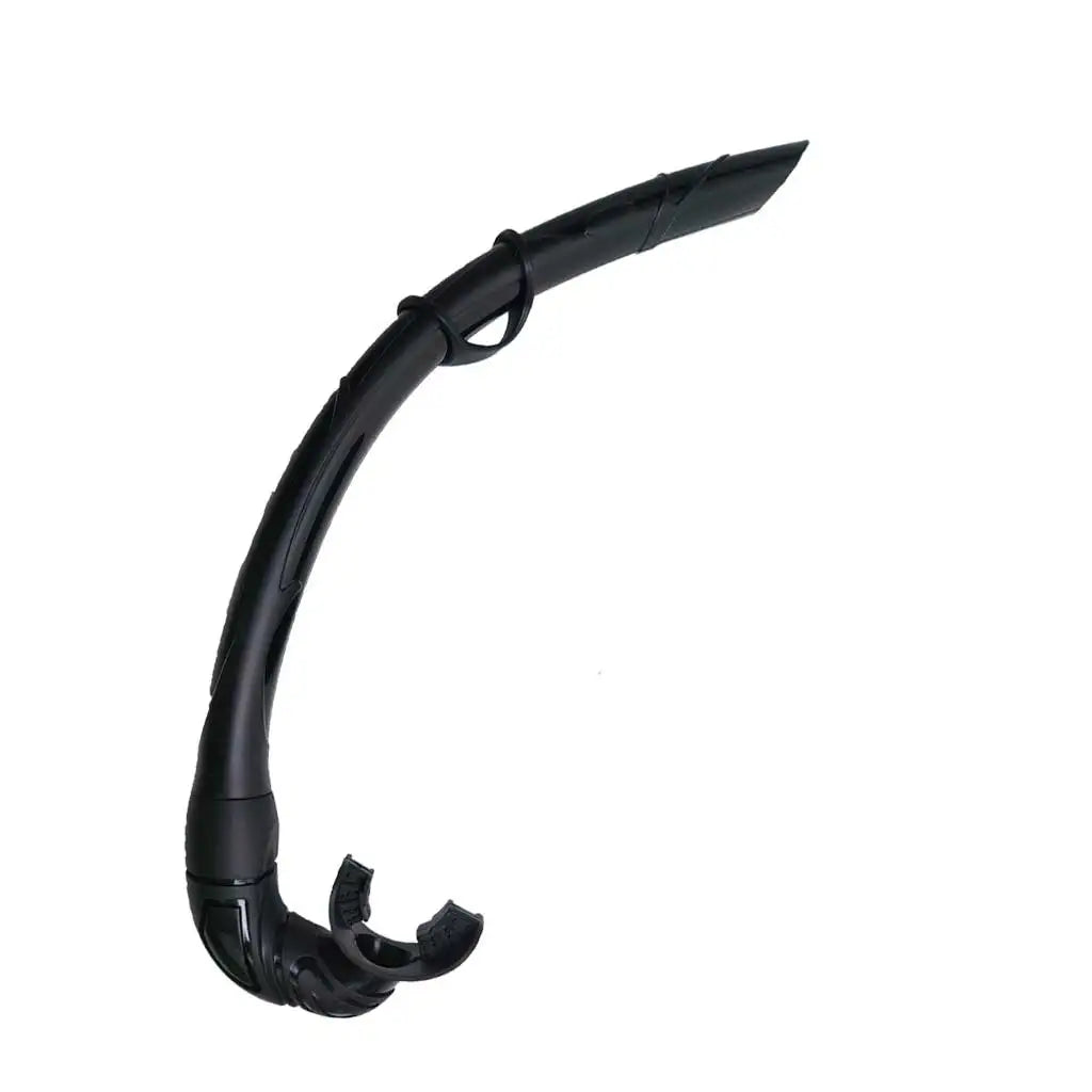 Roll Up Silicone Snorkel Swimming Swim Snorkel with Hanging Buckle Comfortable Breathing Tube for Snorkeling Oasis Select Black No clip