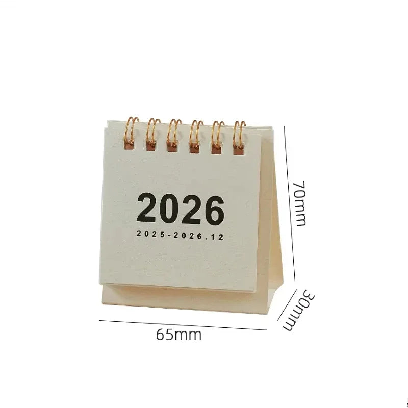 2026 Mini Desktop Calendar Creative Planning Desk Calendar for School, Dormitory, Room, Desktop Decoration, Office Stationery Oasis Select
