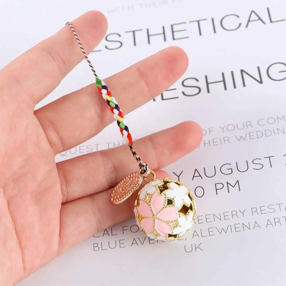 Japanese Sakura Bell Charm Keychain – Blessing Guardian