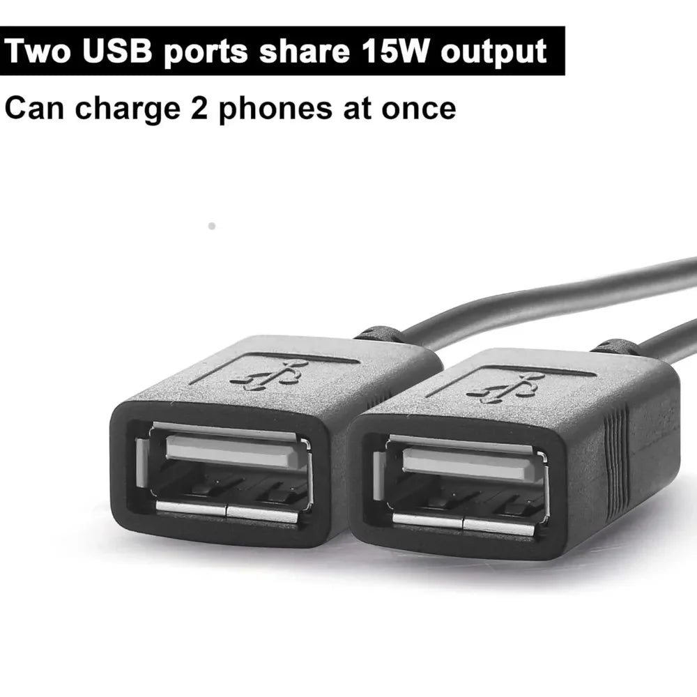 12V/24V to 5V 3A Power Adapter Converter DC-DC Step Down Module USB-A Female/Type C/dual USB/open Wire Connector Waterproof CE Oasis Select