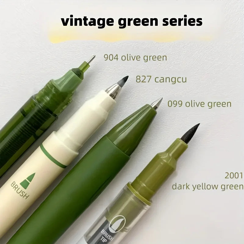 4 Vintage Pens Set, Quick-Dry Ink for Smooth Writing, Compatible with Multiple Tips,Ideal for Office Work & Notebooks,Stationary Oasis Select
