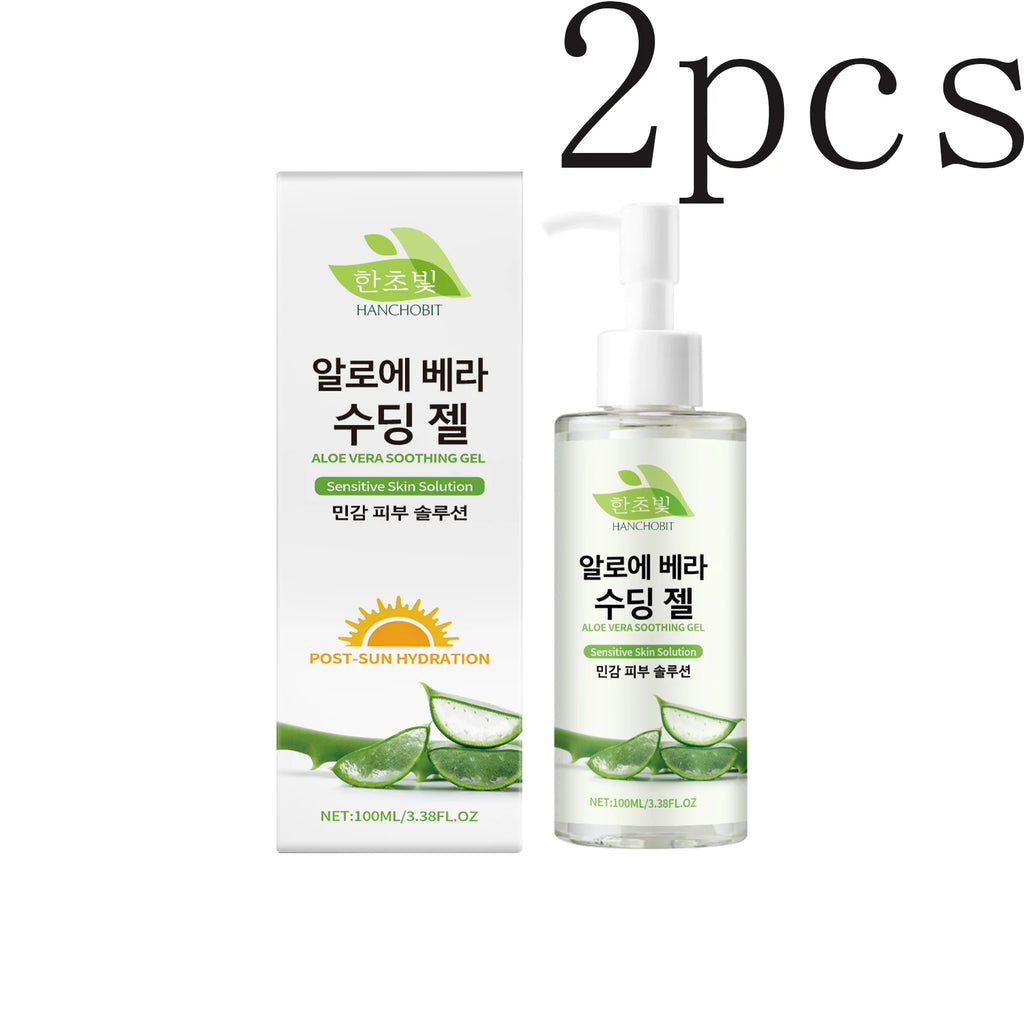 Hanchobit Aloe Vera Soothing Gel – Deep Hydration Moisturizer Aloe Vera Gel Oasis Select 100mlx2pcs