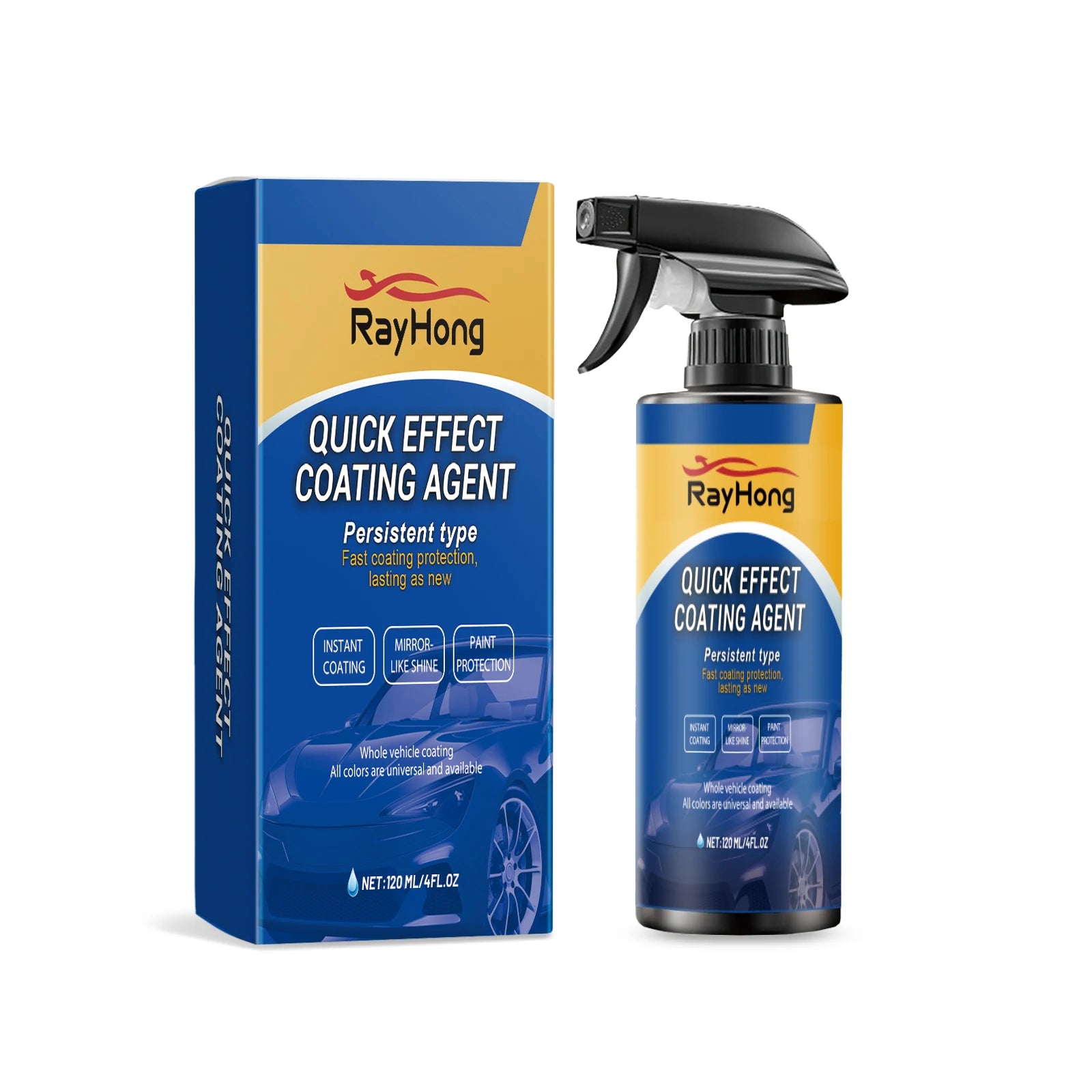 Car Nano Coating Spray Auto Quick-Dry Coating Hydrophobic Protection Polishing Maintenance Renewal Agent Accessories Car Care Oasis Select 120ml boxed