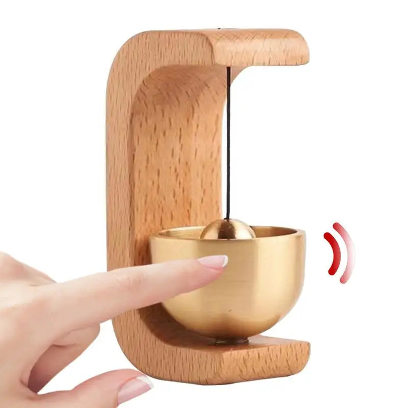 Wood Doorbell Chime Magnetic Decorative Loud Door Bell Indoor Ornament for Refrigerator Iron Door Small Doorbell Home Decoration Oasis Select