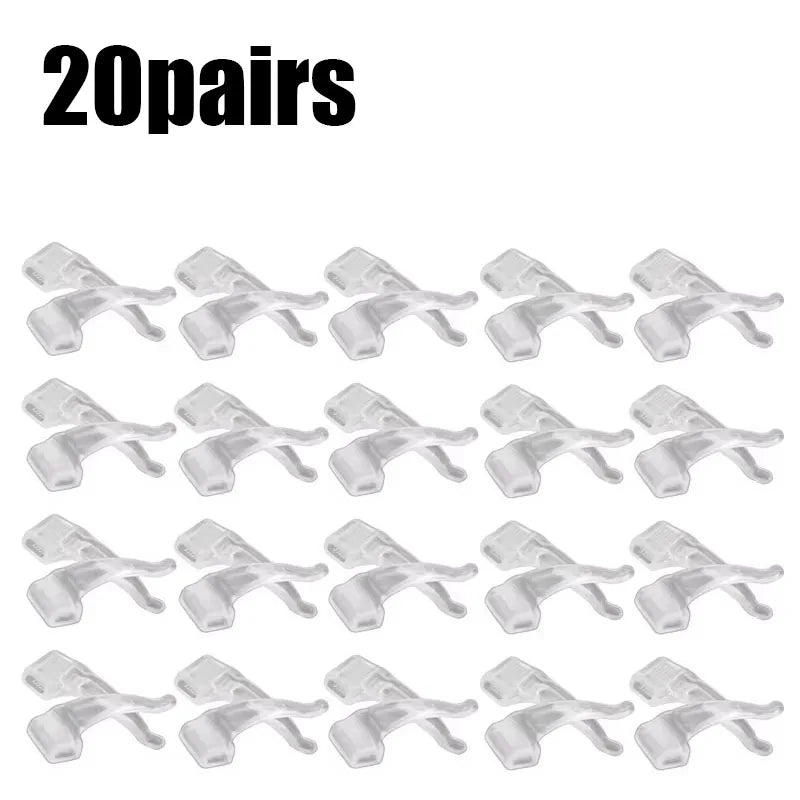 10/30Pairs Glasses Anti Slip Silicone Ear Hook Long-Lasting Eyeglasses Ear Holder Spectacles Bracket Elastic Sunglasses Eartips Oasis Select 20pairs clear