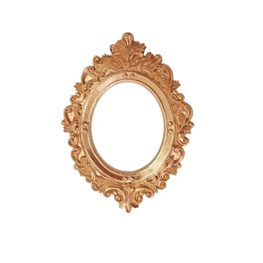 European Victorian Style Golden Retro Photo Frame Pictures Frames Nail Art Jewelry Decoration Earrings Display Rack Oasis Select 3