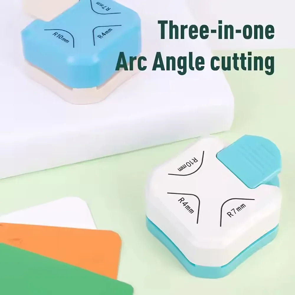 Corner Rounder Mini Corner Trimmer Round Corner DIY Paper Card Photo Planner Cutting Supplies 3 Way Punch Board Photo Cutter Oasis Select