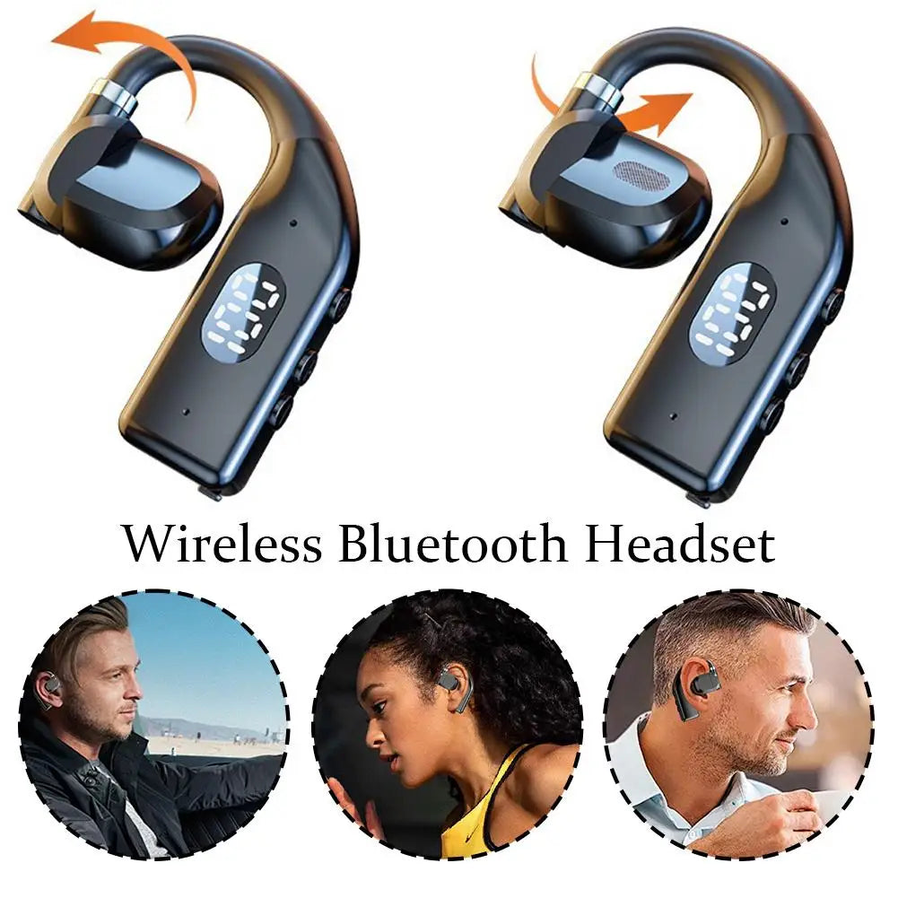 Earhooks Wireless Bluetooth 5.4 Headphones Gaming Sports Headset HiFi Stereo Noise Reduction Earbuds Earphone With Microphone Oasis Select