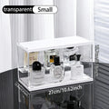 1pc transparent acrylic perfume display box dust belt cover stackable cosmetic storage box cosmetic perfume storage box Oasis Select small size