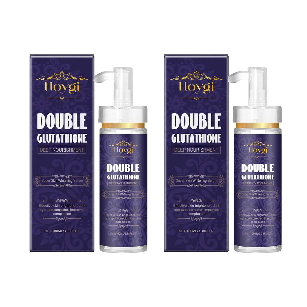 Hoygi Double Glutathione Serum – Brighten & Fade Dark Spots Face Brightening Serum Oasis Select 2 x 100ml Boxed